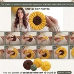 Crochet Sunflower Applique