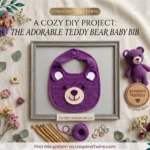 Teddy bear baby bib crochet