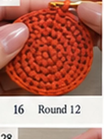 Spiral shell crochet handbag step 16: Round 12: stagger increases. 72 sts.