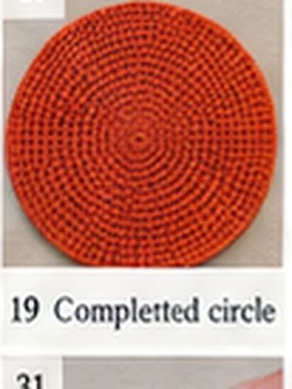 Spiral shell crochet handbag step 19: Lay panel flat; target about 12 in / 30.5 cm.