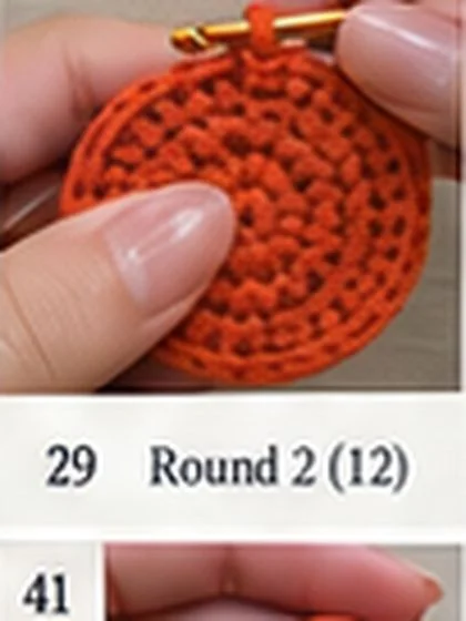 Spiral shell crochet handbag step 29: Spiral base R3: 18 sts.
