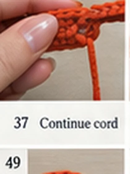 Spiral shell crochet handbag step 37: Sc continuously in 4 sts.