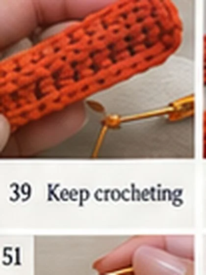 Spiral shell crochet handbag step 39: Continue to approx. 38-42 in / 96.5-107 cm.