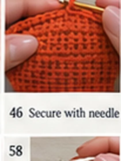 Spiral shell crochet handbag step 46: Check motif: approx. 6-6.5 in / 15-16.5 cm.