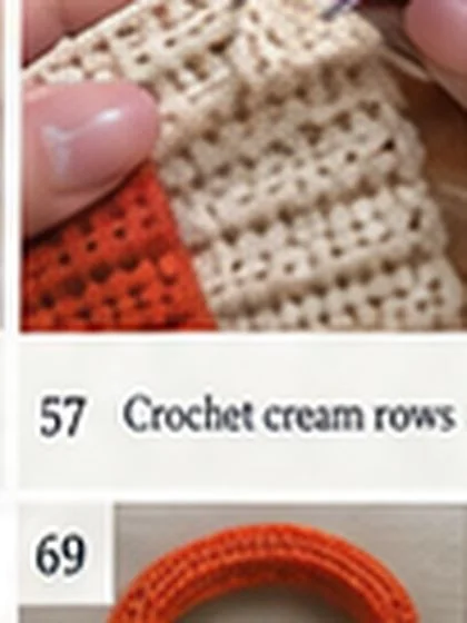 Spiral shell crochet handbag step 57: Check width approx. 3.1 in / 7.9 cm.