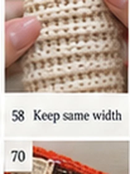 Spiral shell crochet handbag step 58: Fasten off after Row 63.