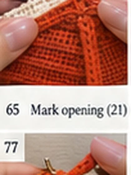 Spiral shell crochet handbag step 65: Pin gusset to front panel.