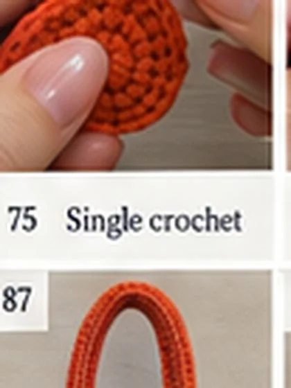 Spiral shell crochet handbag step 75: Continue over gusset ends and back opening.