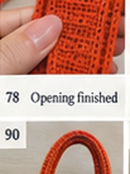 Spiral shell crochet handbag step 78: Handle: ch 9.