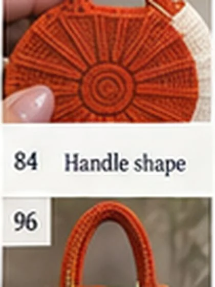 Spiral shell crochet handbag step 84: Whipstitch long seam on underside.