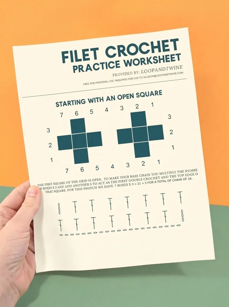 Fixing Squares That Come Out Short and Squatty — How to Read Filet Crochet Graphs (Free Beginner Guide)
