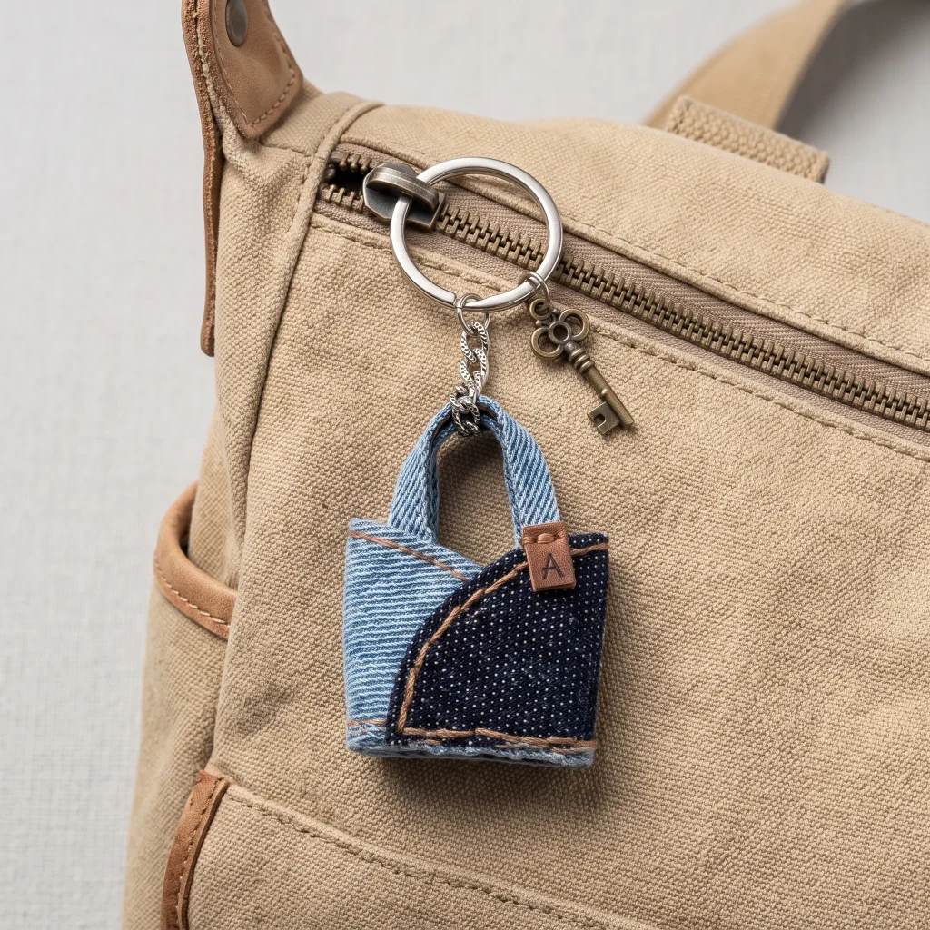 Displaying and Using Your Mini Denim Bag Keychain — Craft an Adorable Mini Denim Bag Keychain