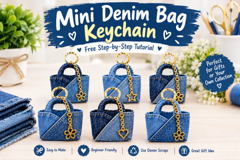 Craft an Adorable Mini Denim Bag Keychain