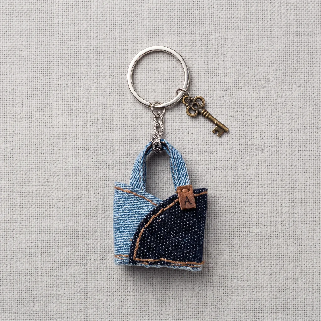 Final Touches — Craft an Adorable Mini Denim Bag Keychain