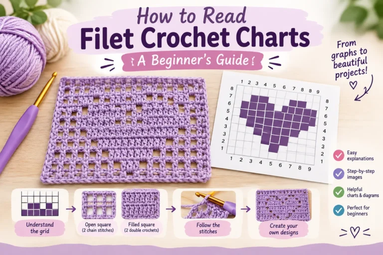 How to Read Filet Crochet Graphs (Free Beginner Guide)
